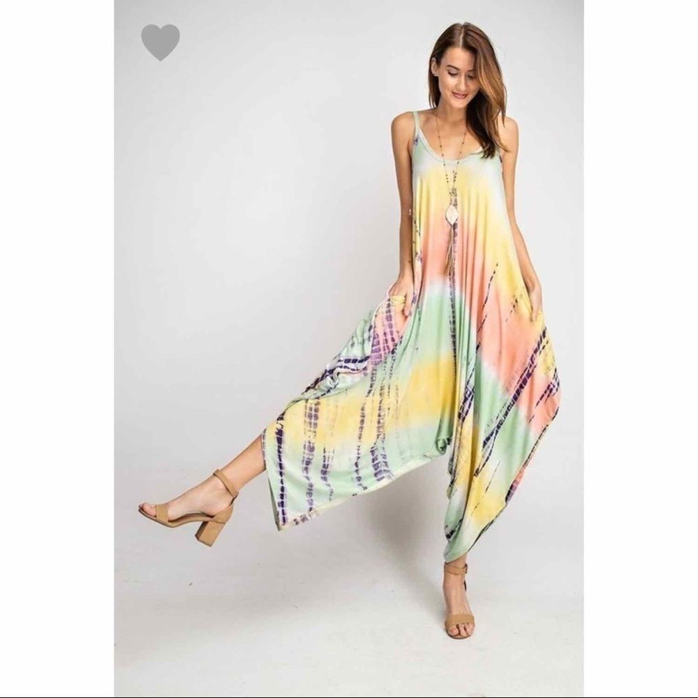 Multicolor Tie-Dye Jumpsuit